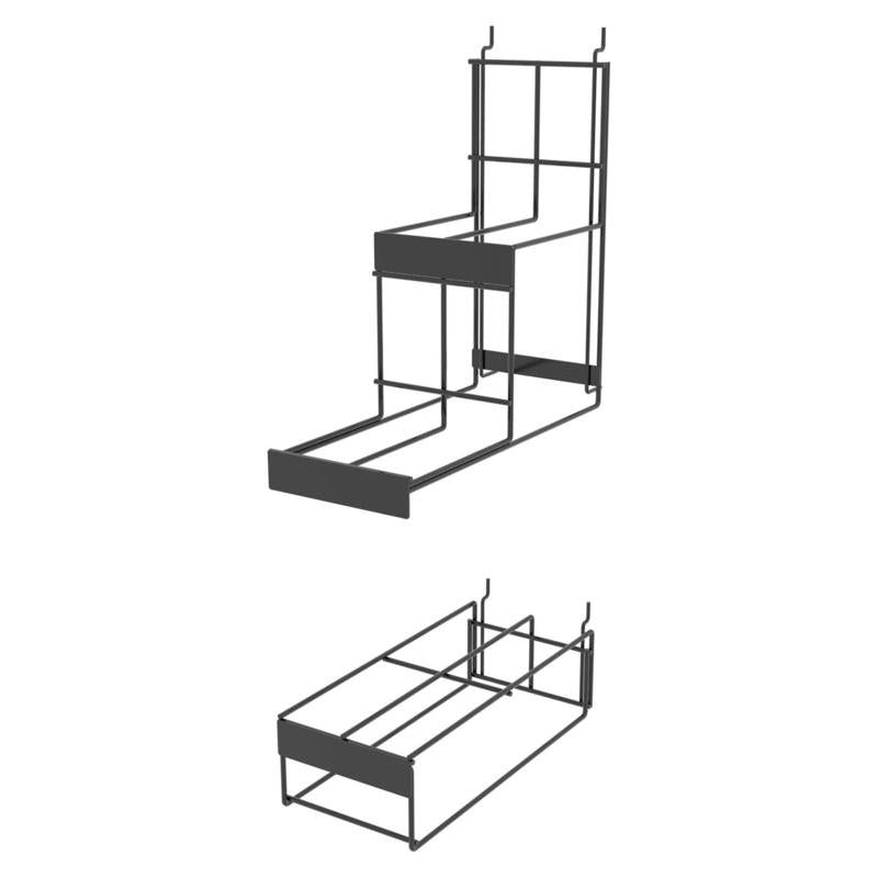 EBSCO INDUSTRIES INC, 46 po H X 7 po L X 17 po L X 17 po. D Porte-marqueurs d'entrée en métal noir