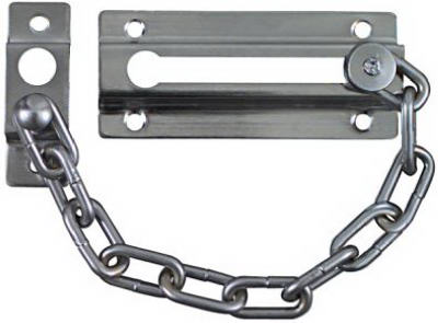 NATIONAL MFG SALES CO, Attache pour chaîne de porte, chrome satiné (paquet de 5)