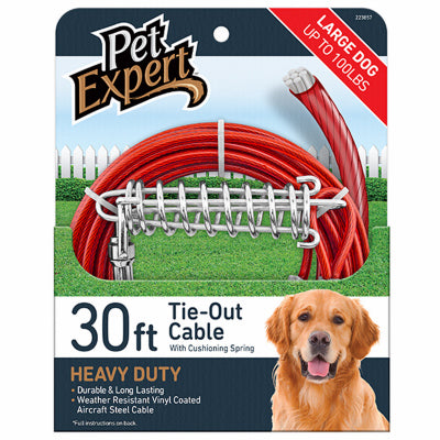 Pet Expert, Attache pour chien, câble d'aviation en acier lourd, 30-Ft.