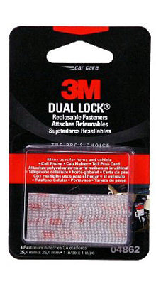 Société 3m, Attaches refermables Dual Lock, transparentes, 1 x 1-In. (paquet de 6)