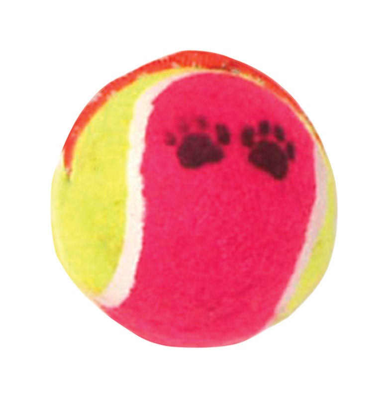 BOSS PET PRODUCTS INC, Balle de tennis multicolore en caoutchouc pour chien (paquet de 50)