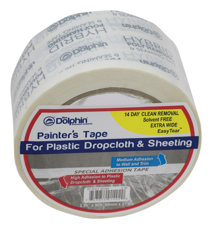 LINZER PRODUCTS CORP, Blue Dolphin 2.36 in. W X 90 ft. L White High Strength Painter's Tape 1 pk