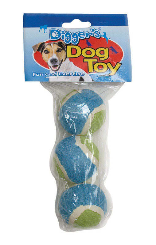 BOSS PET PRODUCTS INC, Boss Pet Digger's Mini balles de tennis en caoutchouc multicolores Small 3 pk