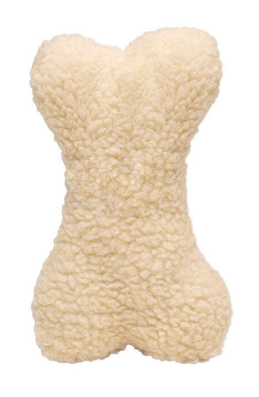 BOSS PET PRODUCTS INC, Boss Pet Digger's White Plush Bone Fleece Bone Dog Toy Large 1 pk