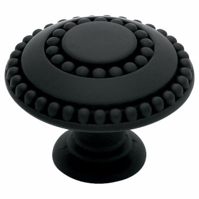 Liberty, Bouton d'armoire à double perle, noir mat, 1-3/8-In. Rond