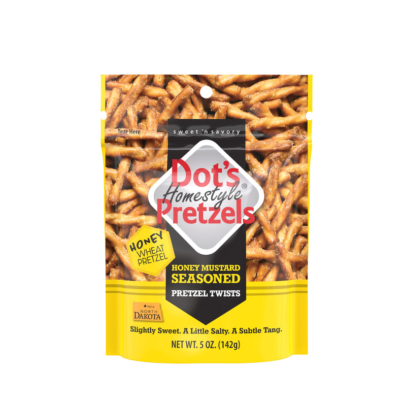 W H EDWARDS CO, Bretzels au miel et à la moutarde Dot's Homestyle 5 oz en sachet (paquet de 10)