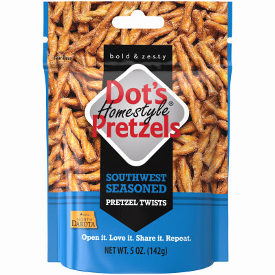 W H EDWARDS CO, Bretzels du sud-ouest de Dot's en sachet de 5 oz (paquet de 10)