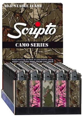 Calico Brands, Briquet jetable, motifs camouflage assortis (paquet de 50)