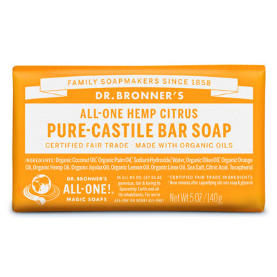 ALL ONE GOD FAITH INC, Bronner's Organic Orange Citrus Scent Pure-Castile Bar Soap 5 oz (Pack of 12).