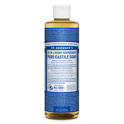 ALL ONE GOD FAITH INC, Bronner's Organic Peppermint Scent Pure-Castile Liquid Soap 16 oz (Pack of 12)