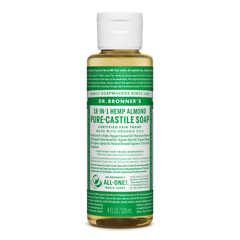 TOUS UN DIEU FOI INC, Bronner's Pure-Castile Organic Almond Scent Liquid Soap 4 oz