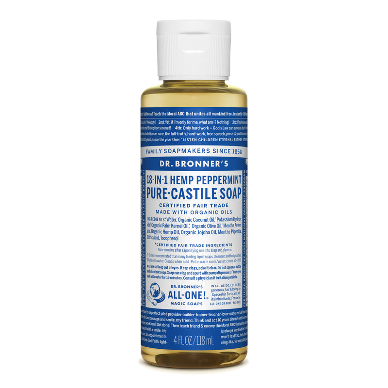 TOUS UN DIEU LA FOI INC, Bronner's Pure-Castile Organic Peppermint Scent Liquid Soap 4 oz