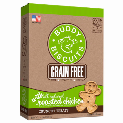 Buddy Biscuits, Buddy Biscuits - Biscuit Vert Poulet Bld - Caisse de 12 - 14 OZ