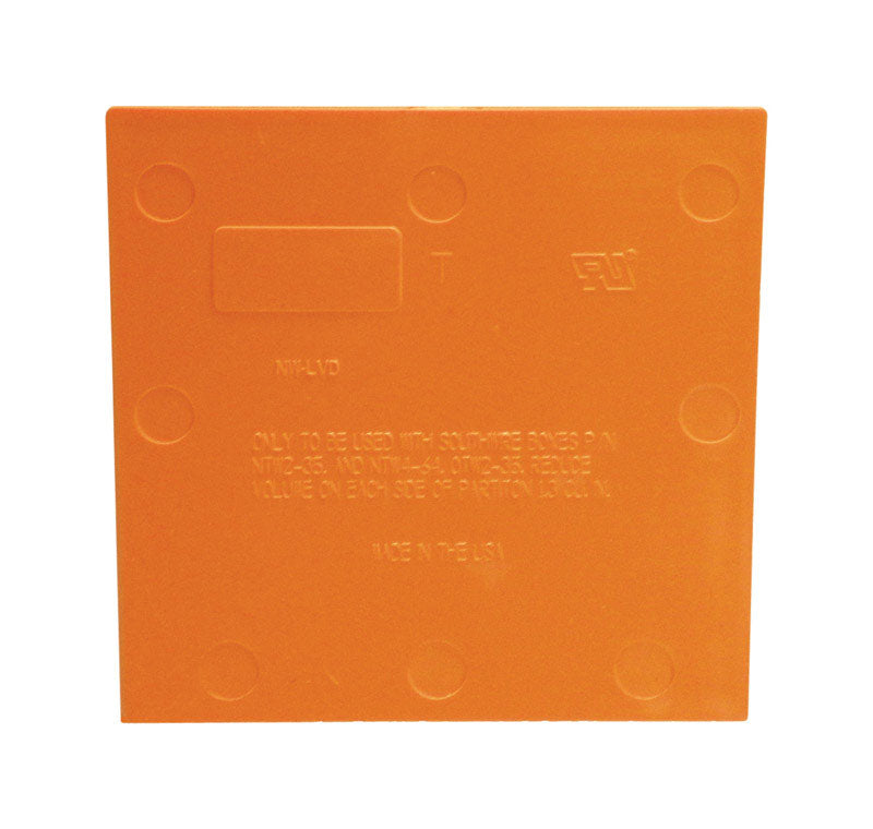 CANTEX INDUSTRIES, Cantex Square PVC 3 gang Divider Plate Orange