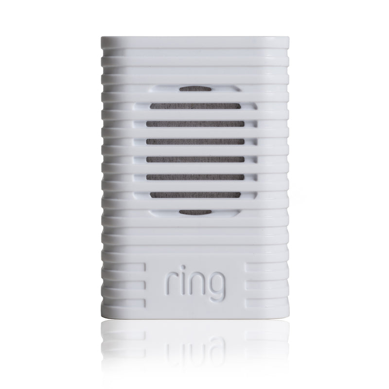 RING LLC, Carillon de porte sans fil contemporain en métal et plastique blanc 2,75 H x 1,88 L x 1,38 P in.