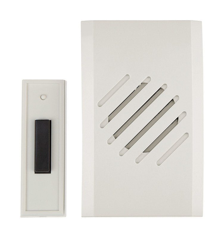 THOMAS & BETTS, Carlon White Plastic Wireless Door Chime Kit (Kit de carillon sans fil en plastique blanc)