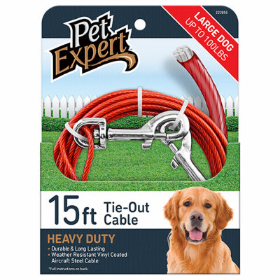 Westminster Pet Products Imp, Chaîne d'attache pour chien, câble d'acier lourd pour avion, 15-Ft.