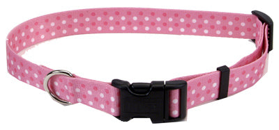 Coastal Pet Products, Inc., Collier ajustable pour chien, Dot, Pink Nylon, 1 x 18-26-In.