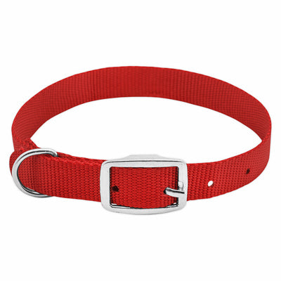 Pet Expert, Collier ajustable pour chien, Red Nylon, 3/4 x 17 to 20-In. (Lot de 3)