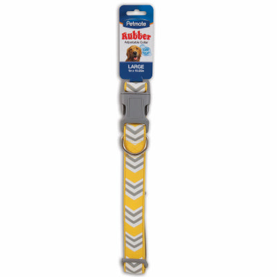 Petmate, Collier pour chien, Yellow Chevron, 1 x 16-26-In. (Paquet de 2)