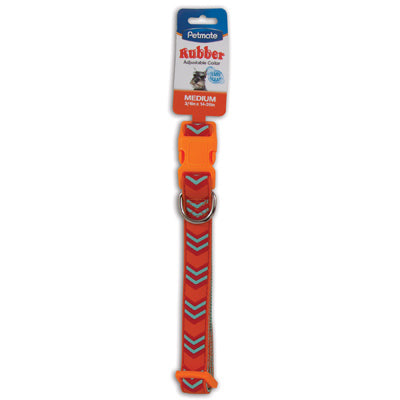 Petmate, Collier pour chien, orange Chevron, ajustable, 14-In. to 20-In. (Pack de 2)