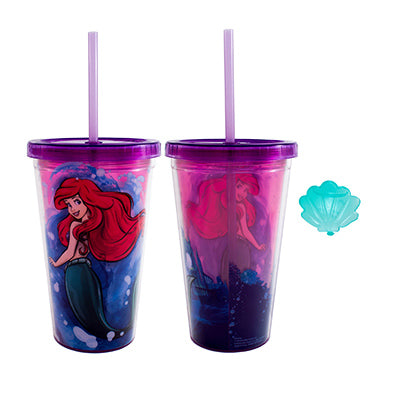 Silver Buffalo Llc, Coupe froide Disney's Ariel + cubes froids, 16 oz.