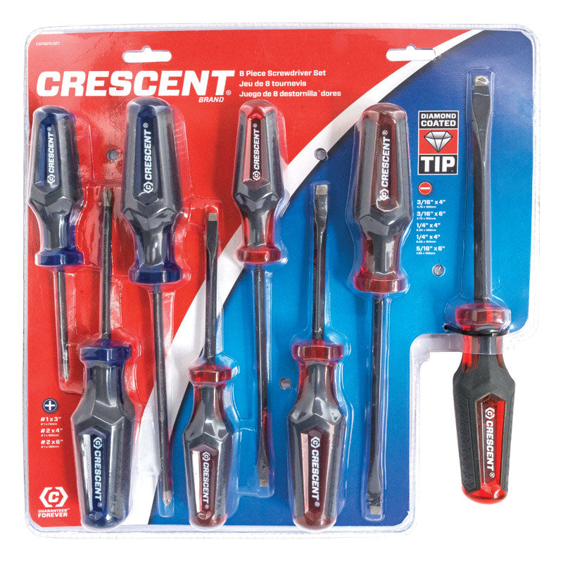 APEX TOOL GROUP INC, Crescent Diamond Coated Screwdriver Set 8 pc