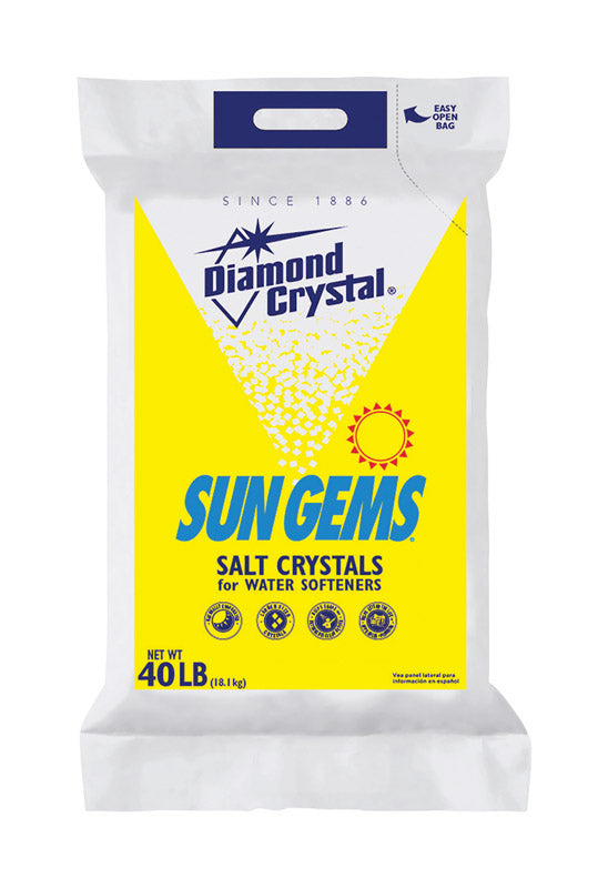 Sel de Cargill, Cristal de diamant Sun Gems Cristal de sel pour adoucisseur d'eau 40 lb.