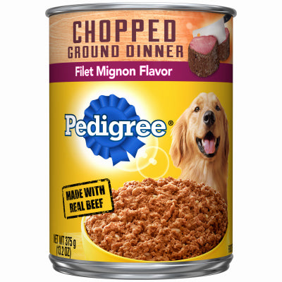 PEDIGREE, Croquettes pour chien, filet et bacon hachés, boîte de 13,2 oz