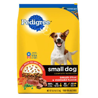 American Distribution & Mfg Co, Croquettes pour chien, petit chien, saveur steak grillé et légumes, 3,5 livres (paquet de 4)