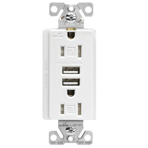 Cooper Wiring, DOUBLE PRISE USB DÉCORATIVE