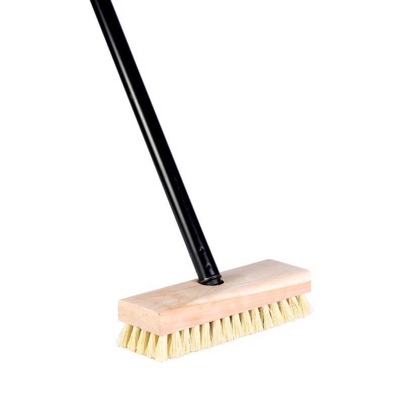 FABRICATION DE BROSSES DE QUALITÉ À DÉTROIT, DQB 7-3/4 in. W 48 in. Brosse à récurer à manche en bois