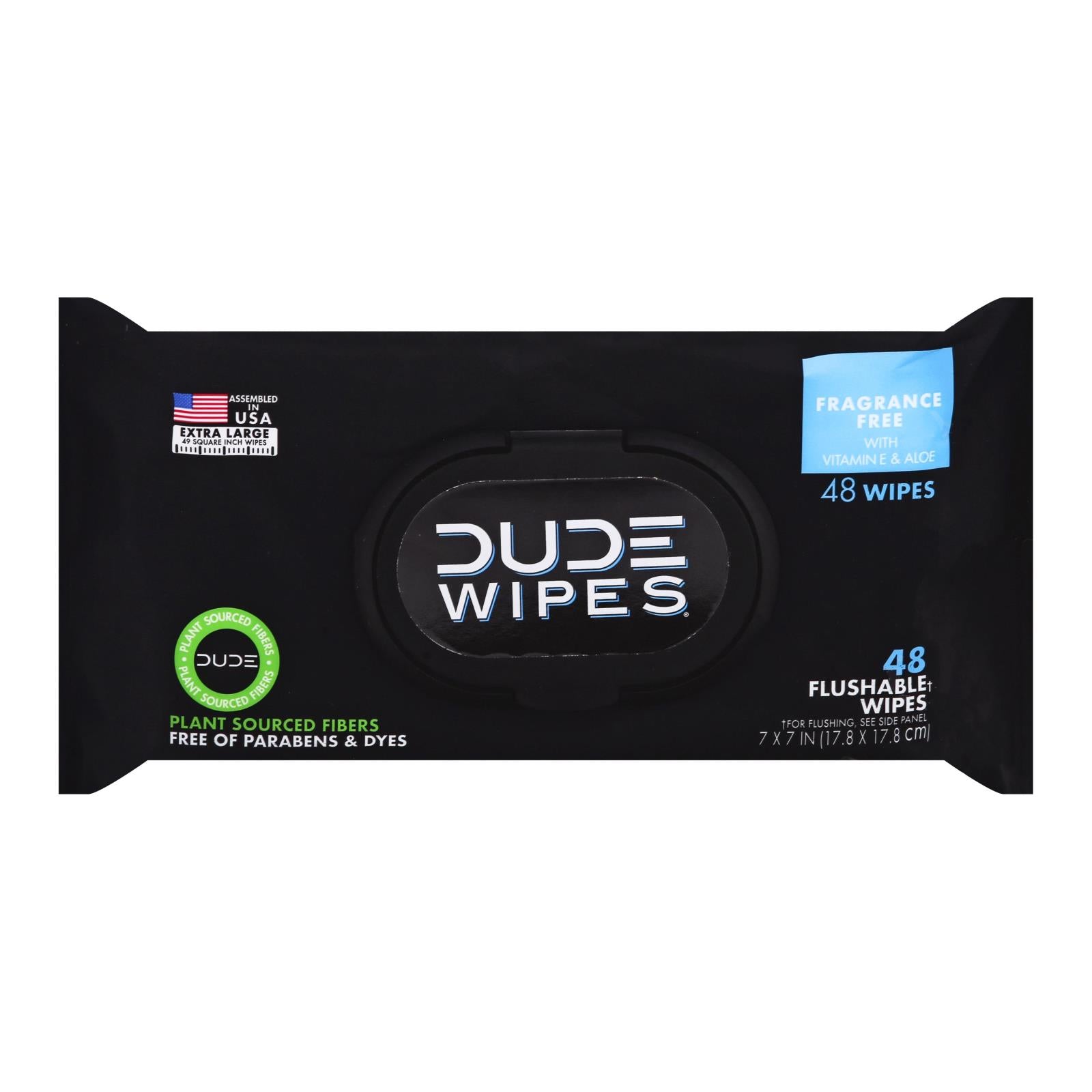 DUDE PRODUCTS INC, DUDE WIPES Lingettes humides jetables 48 pièces (paquet de 8)