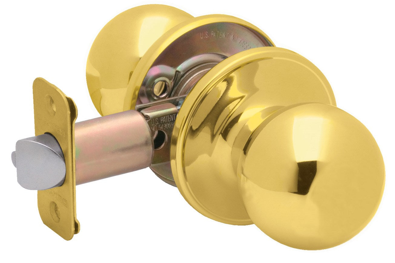 Dexter de Schlage, Dexter by Schlage J10VCNA605 Boutons de porte de passage Corona en laiton brillant