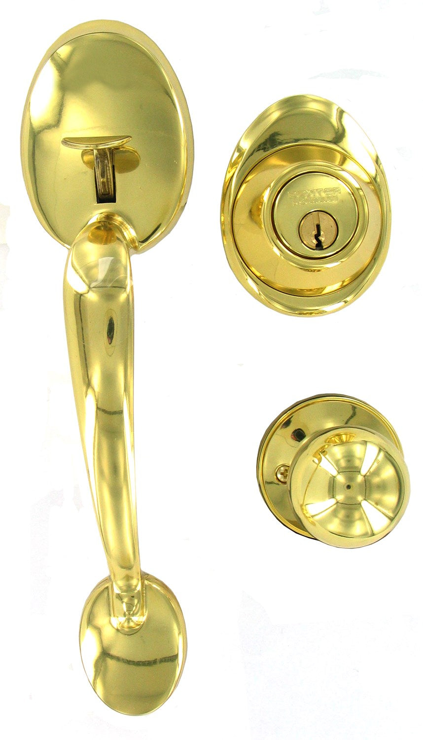 Schlage Lock Company, Dexter by Schlage JH60VBARXCNA605 Ensemble de poignées à cylindre simple en laiton brillant