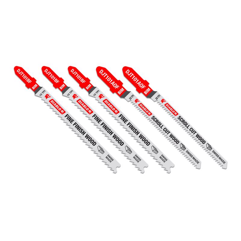 FREUD AMERICA INC, Diablo 0 in. Bi-Metal T-Shank Lame de scie sauteuse pour stratifiés 10/20 TPI 5 pc