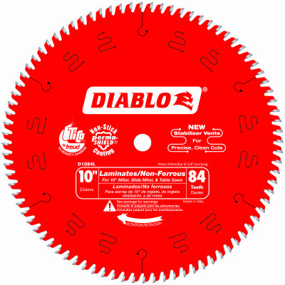 FREUD AMERICA INC, Diablo 10 in. D X 5/8 in. Lame TiCo en carbure haute densité pour métal et stratifié 84 dents 1 pk