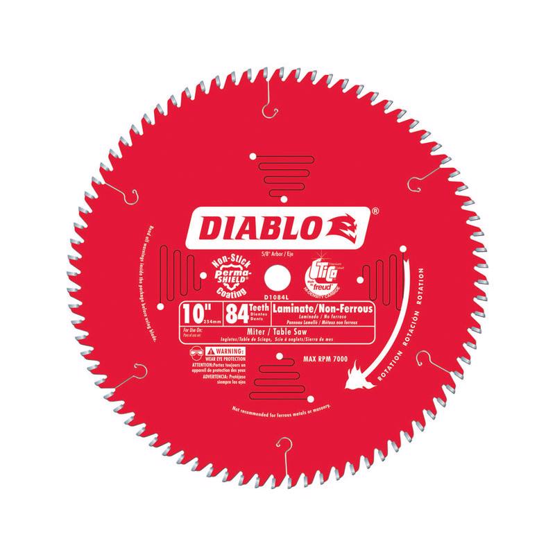 FREUD AMERICA INC, Diablo 10 in. D X 5/8 in. Lame TiCo en carbure haute densité pour métal et stratifié 84 dents 1 pk