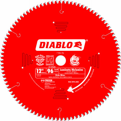 FREUD AMERICA INC, Diablo 12 in. D X 1 in. TiCo Hi-Density Carbide Circular Saw Blade 96 teeth 1 pk