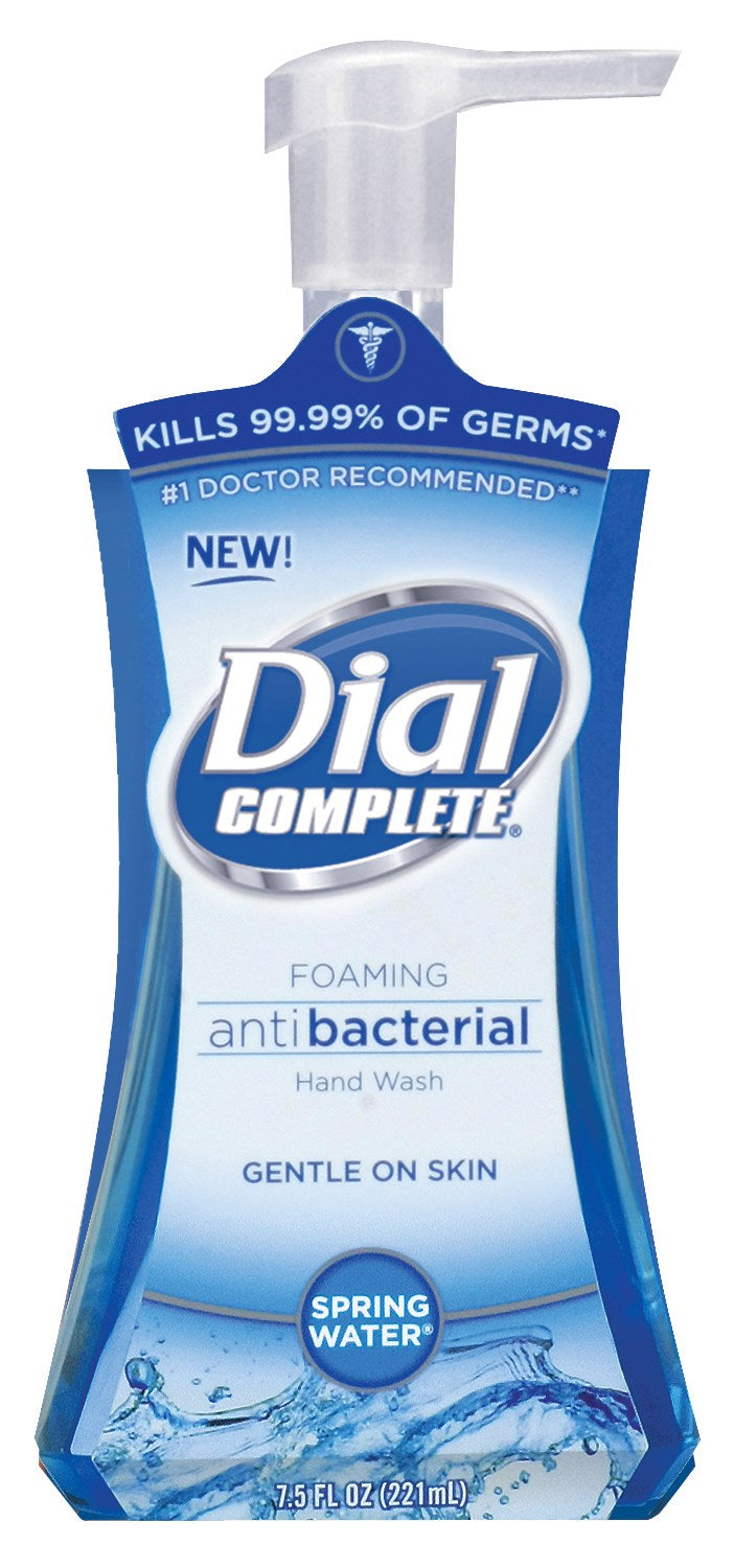 HENKEL CORPORATION, Dial Complete Spring Water Scent Antibacterial Foam Hand Soap 7.5 (Pack of 8).