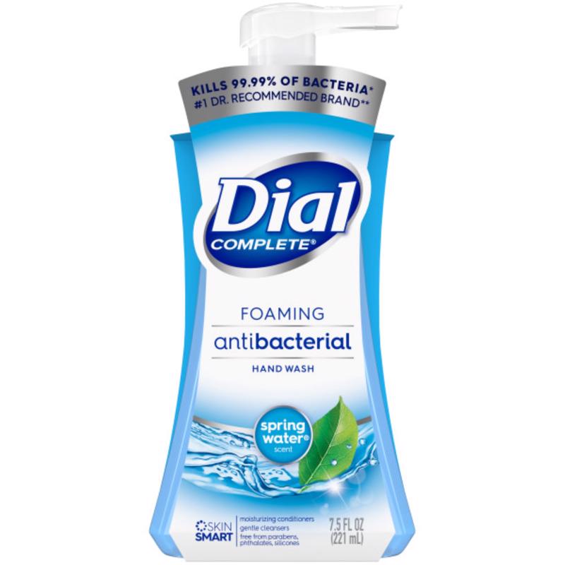 HENKEL CORPORATION, Dial Complete Spring Water Scent Antibacterial Foam Hand Soap 7.5 (Pack of 8).