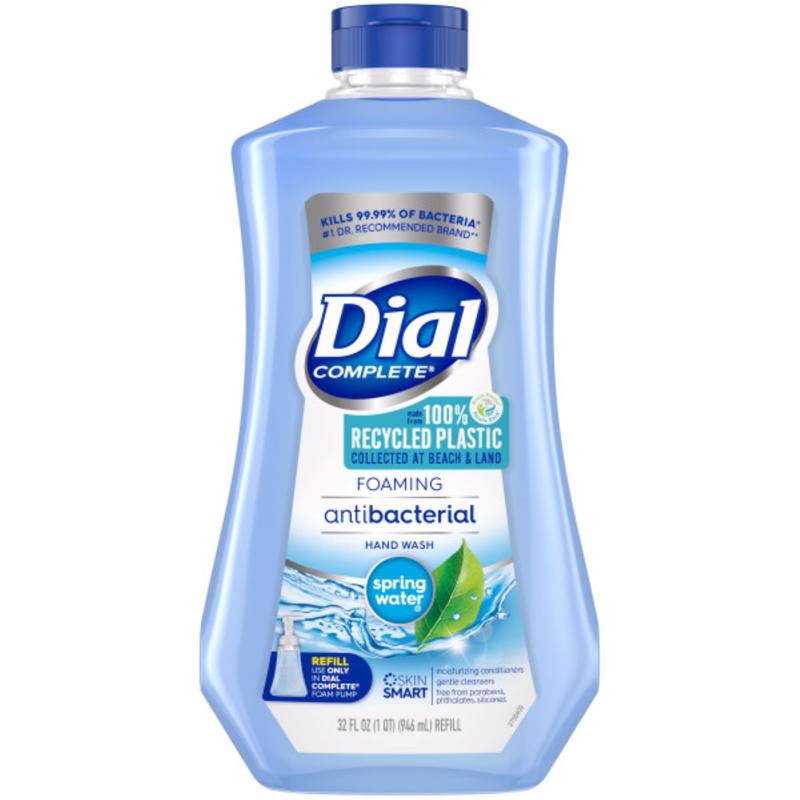 HENKEL CORPORATION, Dial Complete Spring Water Scent Antibacterial Foam Soap Refill 32 oz (Pack of 6)