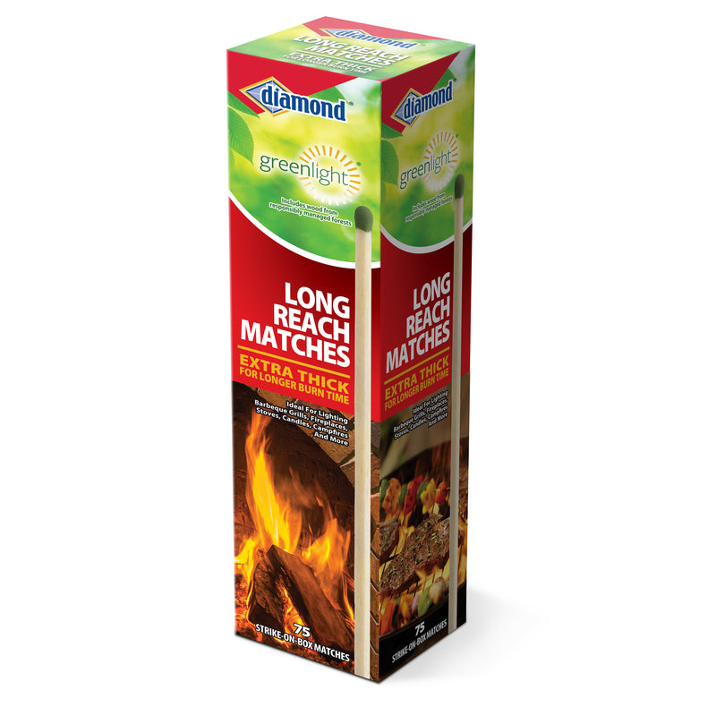 ROYAL OAK ENTERPRISES LLC, Diamond 10 in. L Long Reach Matches 75 pc