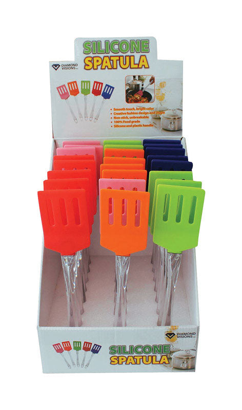 DIAMOND VISIONS INC, Diamond Visions 1 in. W x 11 in. L Assorted Colors Silicone Spatula (Pack of 24)