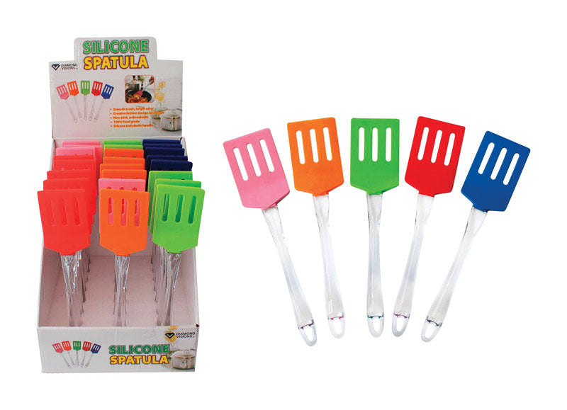 DIAMOND VISIONS INC, Diamond Visions 1 in. W x 11 in. L Assorted Colors Silicone Spatula (Pack of 24)