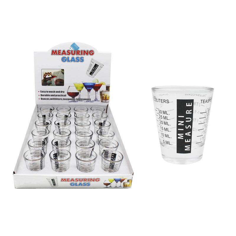 ACE TRADING - DV1, Diamond Visions 1 oz. Verre à mesurer en verre transparent (paquet de 24)