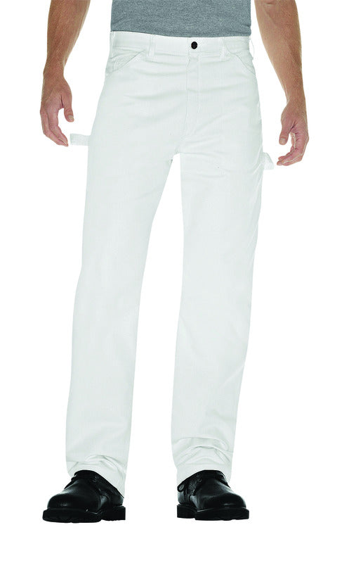 WILLIAMSON- DICKIE MFG CO, Dickies Hommes Pantalon de peintre 30x34 Blanc