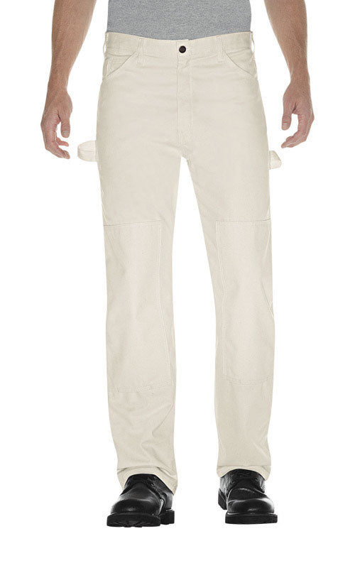 WILLIAMSON- DICKIE MFG CO, Dickies Hommes Pantalon de peintre à double genou 38x34 Blanc