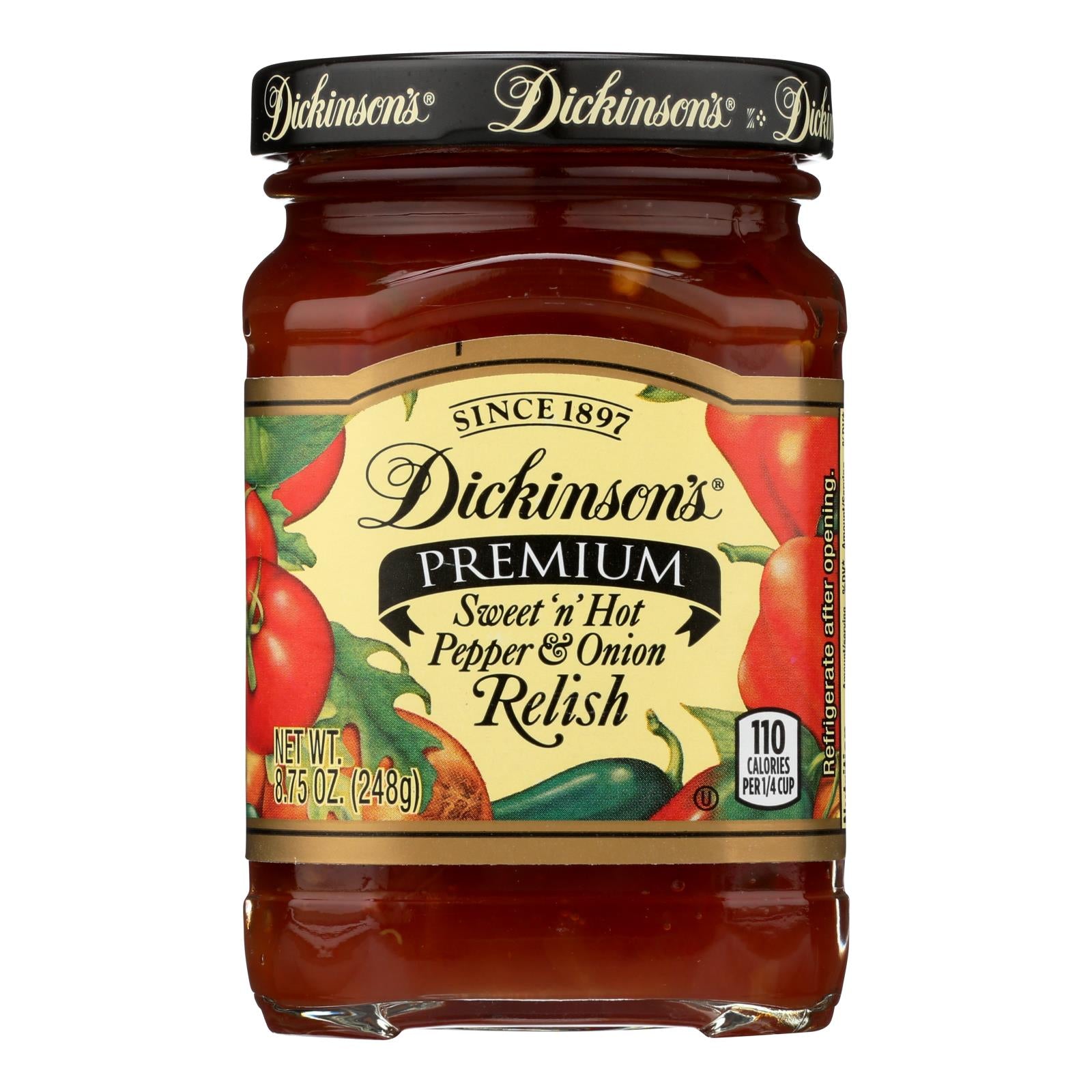 Dickinson, Dickinson - Relish au poivre et à l'oignon - Caisse de 6 - 8.75 oz (paquet de 6)