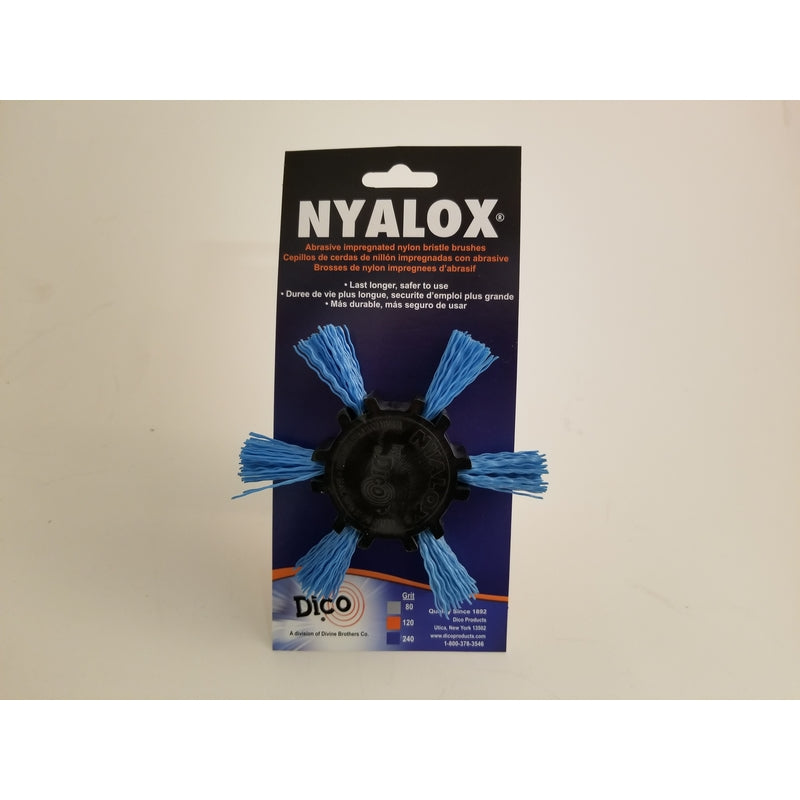 SOCIÉTÉ DES FRÈRES DIVINS, Dico NYALOX 3/4 po. Brosse à bouts ronds montée sur mandrin en nylon 4500 tr/min 1 pc